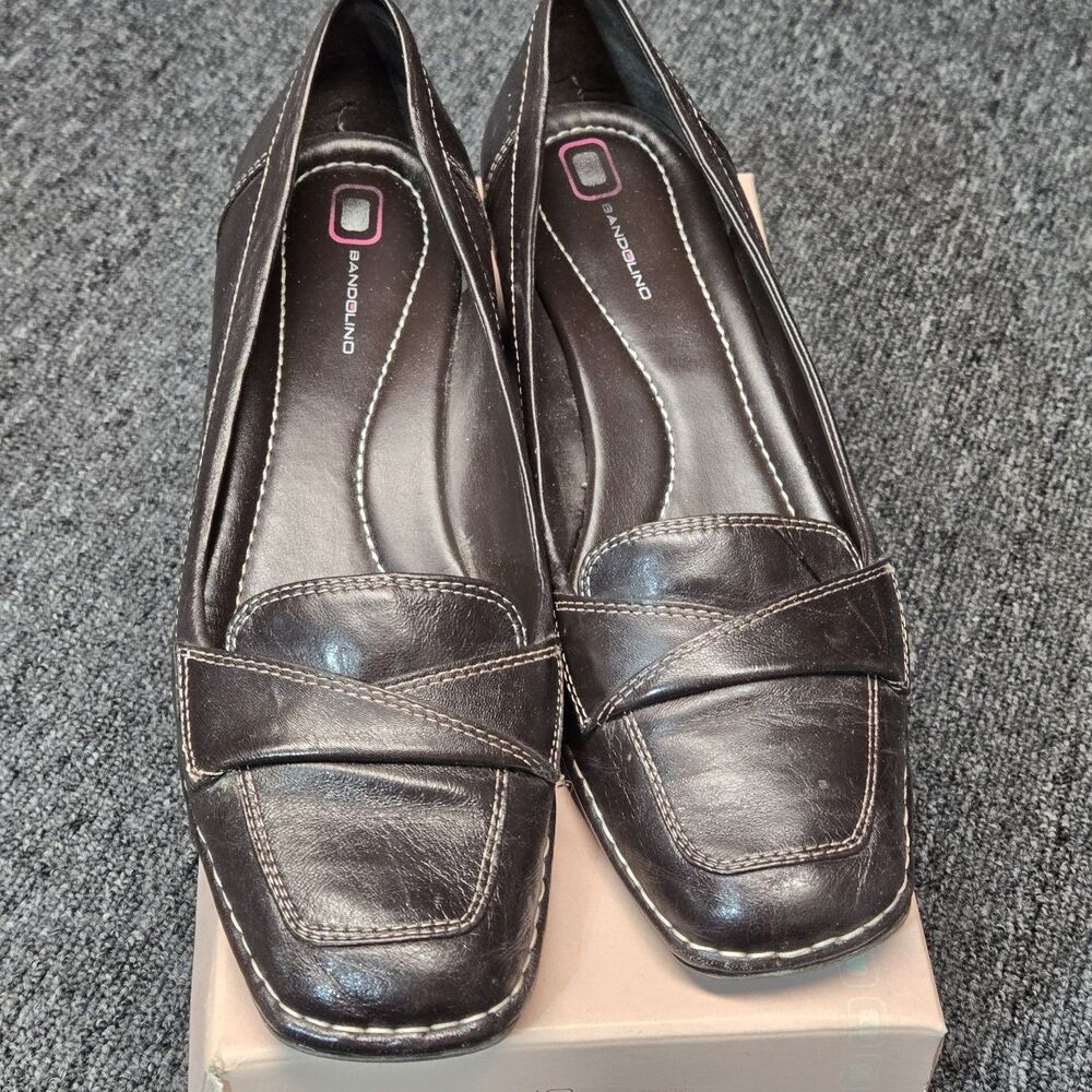 Bandolino Women’s Shoes 8.5M Dark Brown Pumps Slip‑On Career Comfort Heels
